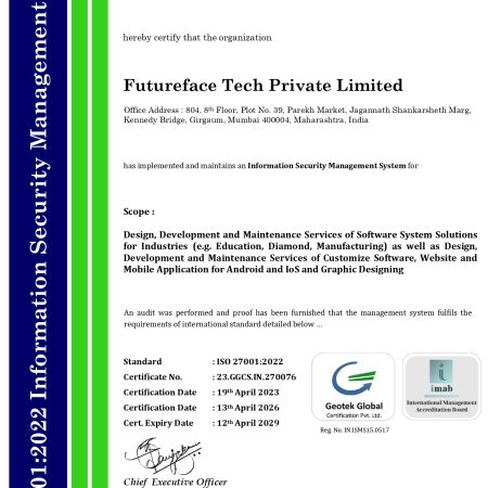 23.GGCS.IN.270076 Futureface Tech Private Limited ISO 27001 2022_page-0001
